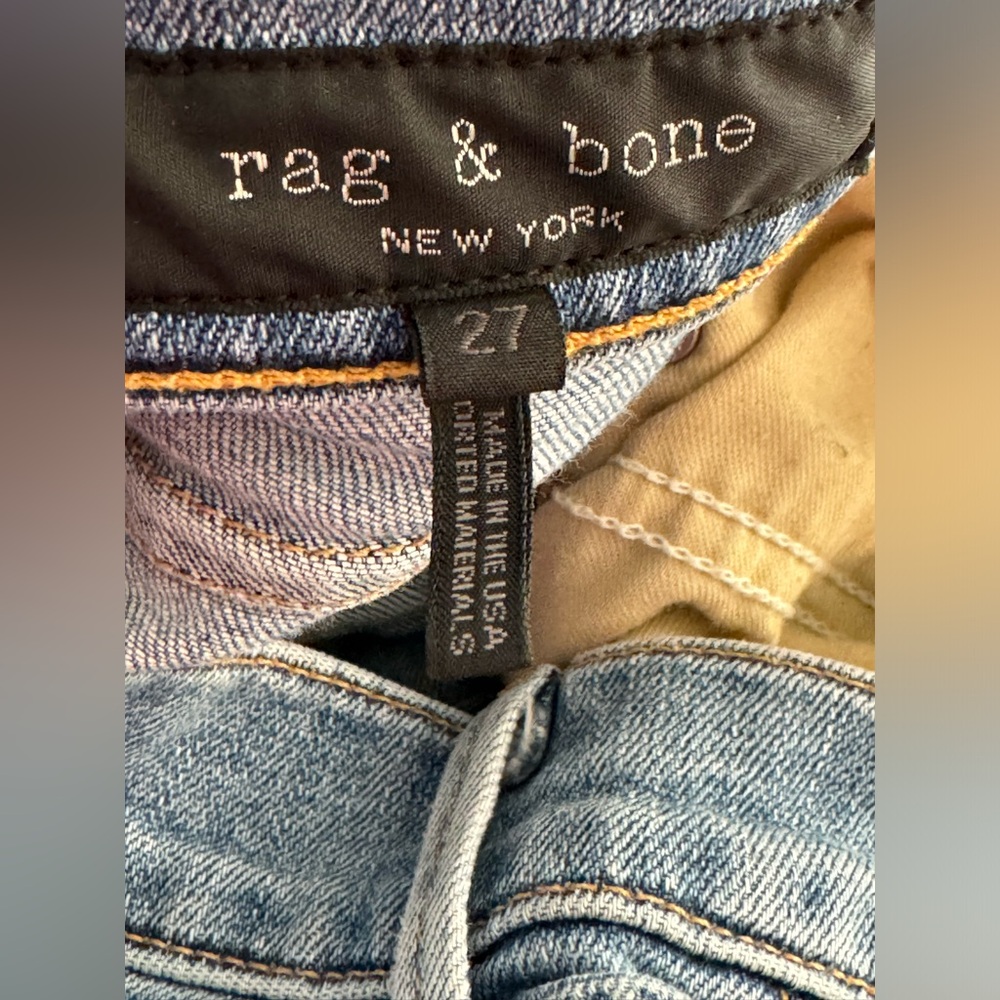 Rag & Bone High-Rise Jeans Women’s Size 27.      With a 27”‎ Inseam 10” Rise. - Picture 3 of 5